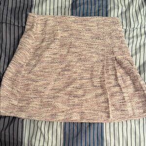 BCX Cream and Pink A-Line Skirt